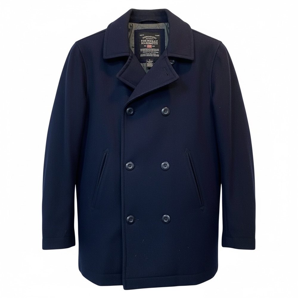 Vintage Steve & Barry THE WOOLLY MAMMOTH Size L  Elegant Men's Dark Blue Peacoat